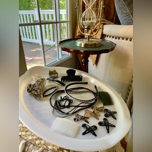 Hair Accessories collection in shades of grey